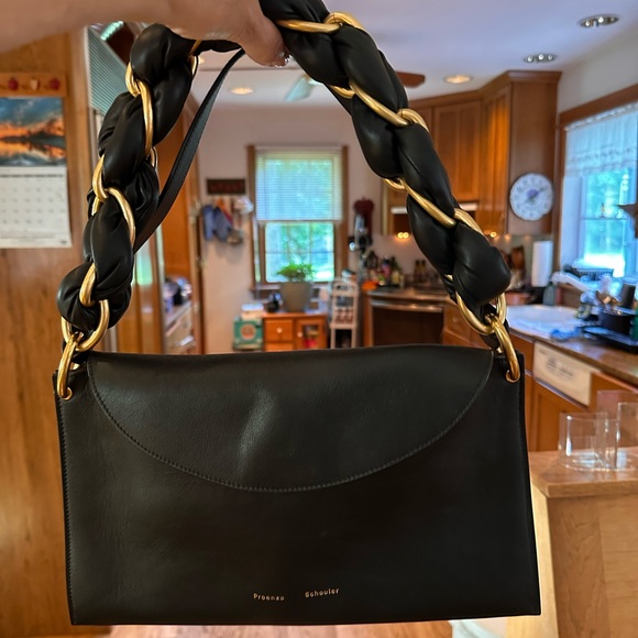 Proenza Schouler Black Shoulder Bag with Gold Chain Stunning Bag 😍 - Picture 4 of 15